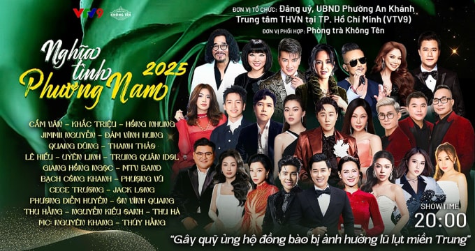 Poster đêm nhạc Nghĩa tình phương Nam. Ảnh: Ban tổ chức cung cấp