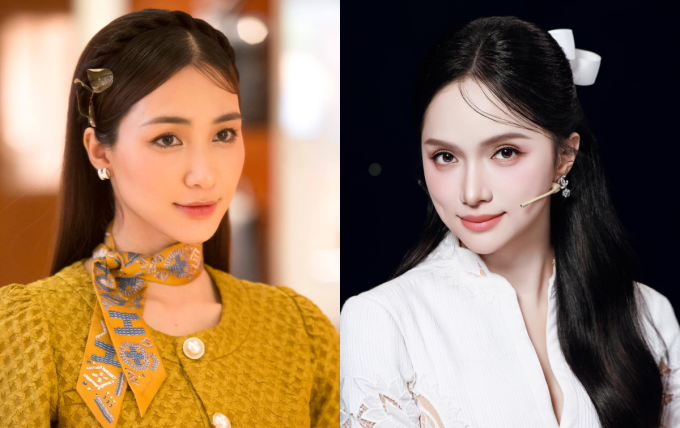 Hòa Minzy (trái), Hương Giang góp tiền mặt ủng hộ bà con vùng lũ. Ảnh: Nhân vật cung cấp