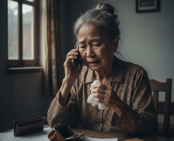 Theo Bộ Công an, nạn nhân của đường dây lừa đảo do Trần Quang Đạo cầm đầu đa số là người già. Ảnh minh họa: Gemini