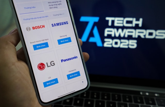 Giao diện bình chọn vòng Sơ loại Tech Awards 2025. Ảnh: Bảo Lâm
