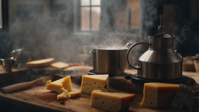 Kaffeost gồm cà phê nóng ăn cùng các viên phô mai sấy. Ảnh: Matador network