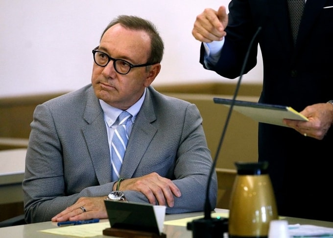 Kevin Spacey tại phiên tòa ở New York năm 2019. Ảnh: AP