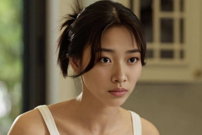 Tạo hình AI sau khi thay thế Thùy Tiên trong Chốt đơn. Ảnh: Đoàn phim cung cấp