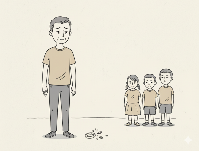 Ba tháng vợ đánh răng một lần