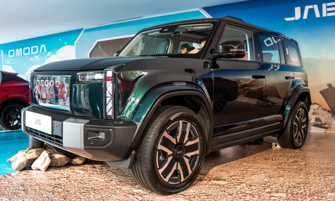 Xe gầm cao điện Jaecoo J6 lộ diện tại Việt Nam. Ảnh: Minh Quân