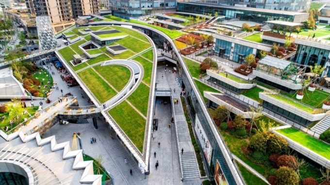 Công trình kiến trúc xanh của Nikken tại Thượng Hải. Ảnh: Nikken