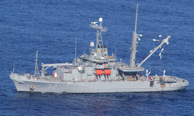 Tàu USNS Salvor hoạt động gần Hawaii hồi năm 2018. Ảnh: US Navy
