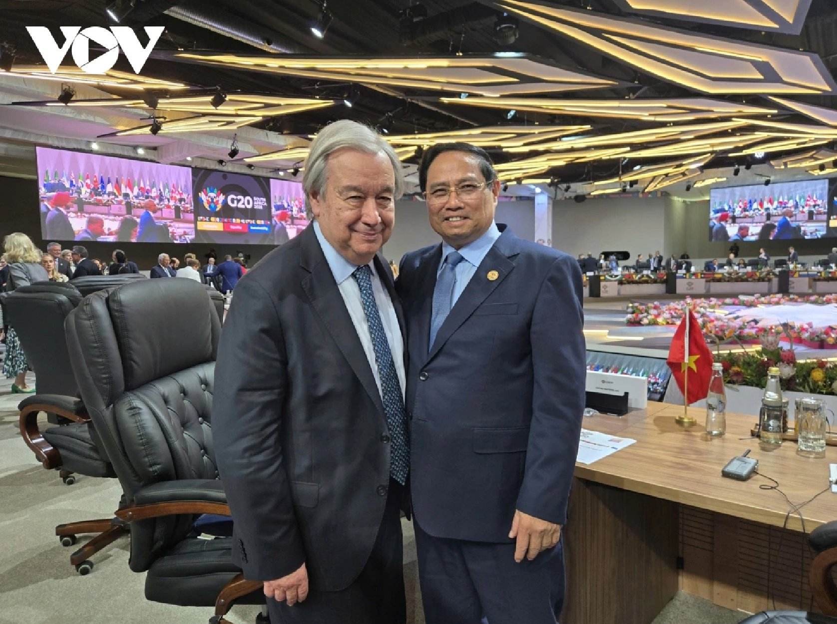 Thủ tướng Chính phủ Phạm Minh Chính đã gặp Tổng thư ký Liên hợp quốc Antonio Guterres.