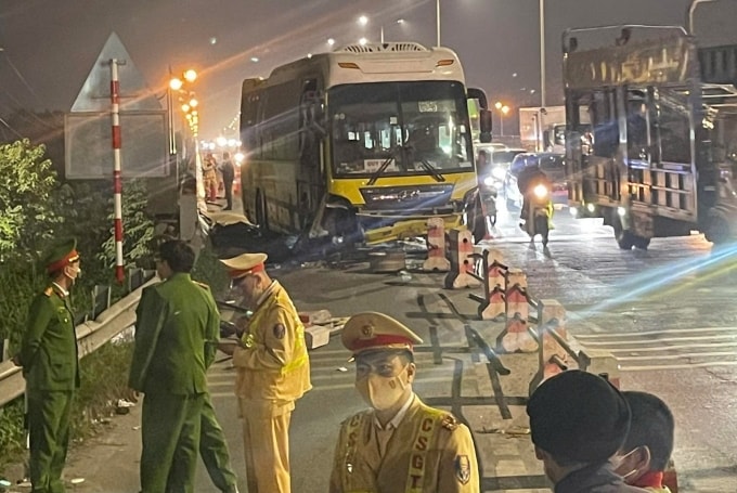 Hiện trường vụ tai nạn. Ảnh: Việt Hưng