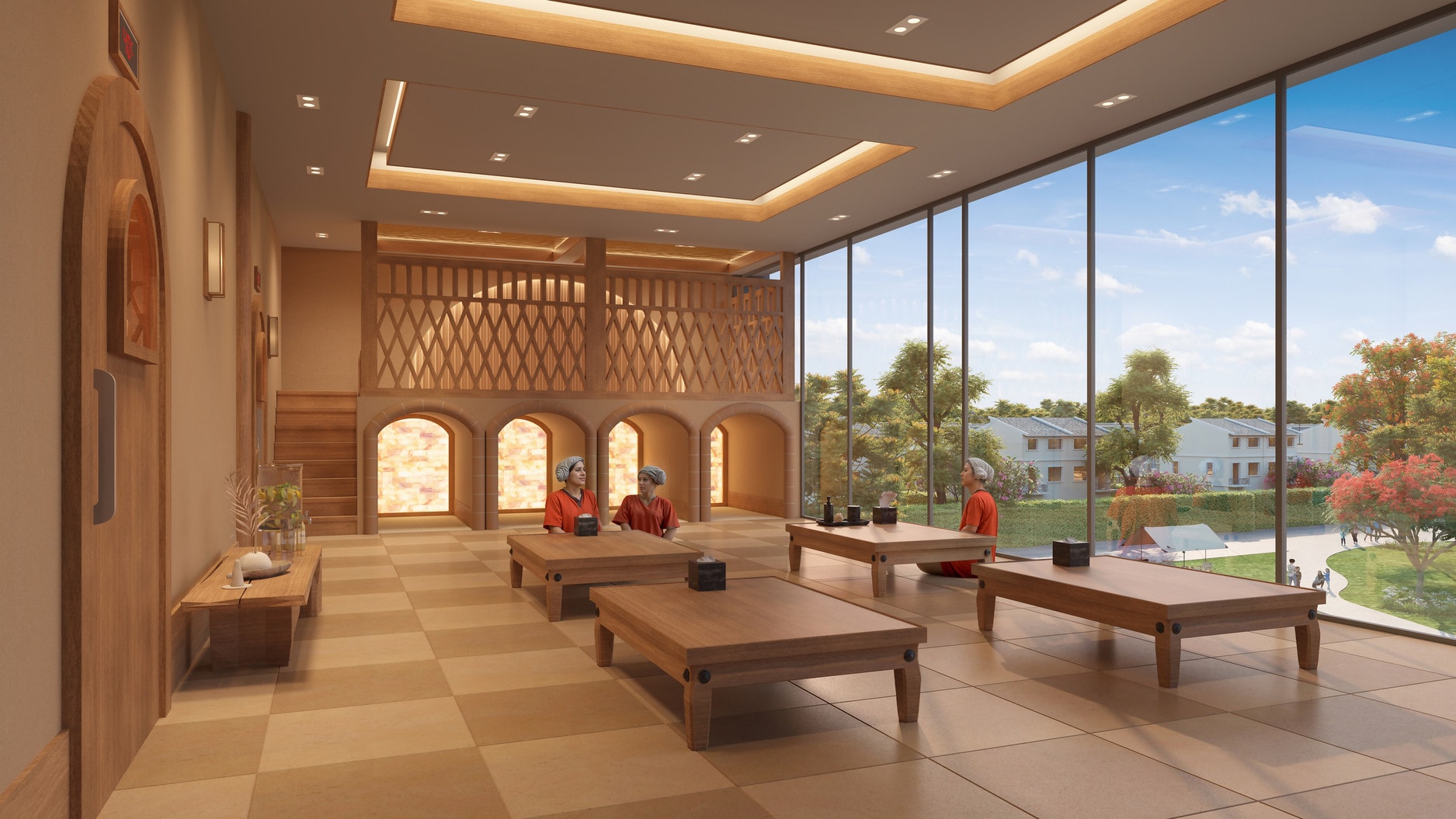 Chuỗi tiện ích đẳng cấp ngay nội tòa. (Ảnh phối cảnh: Sun Property)