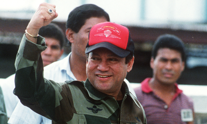 Tướng Manuel Noriega tại Panama City tháng 10/1989. Ảnh: AFP