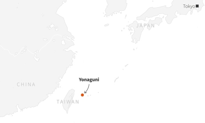 Vị trí đảo Yonaguni. Đồ họa: Reuters