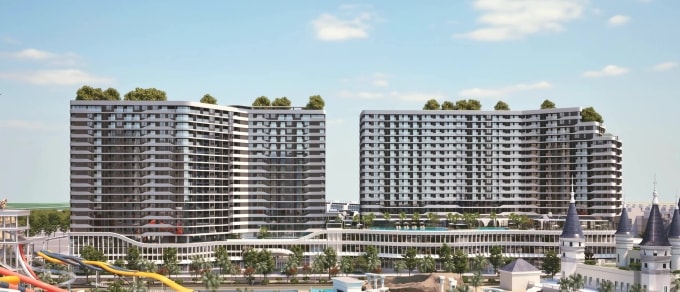 Tổ hợp căn hộ cao cấp và trung tâm thương mại Diamond Sky. Ảnh: VPG