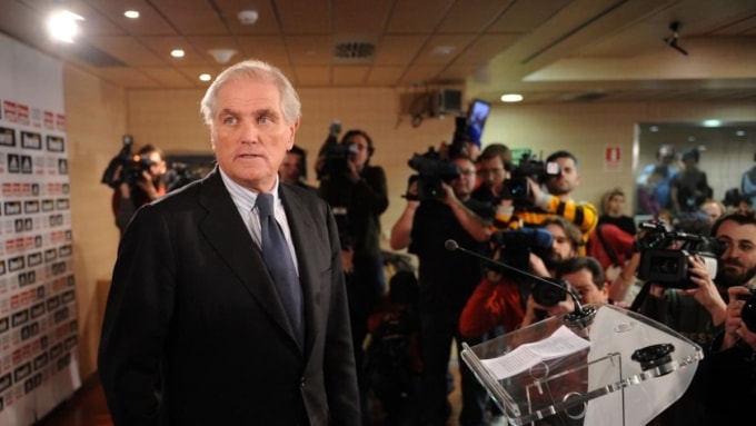 Calderon từng làm Chủ tịch Real giai đoạn 2006-2009, xen giữa hai nhiệm kỳ của Perez. Ảnh: Real Madrid