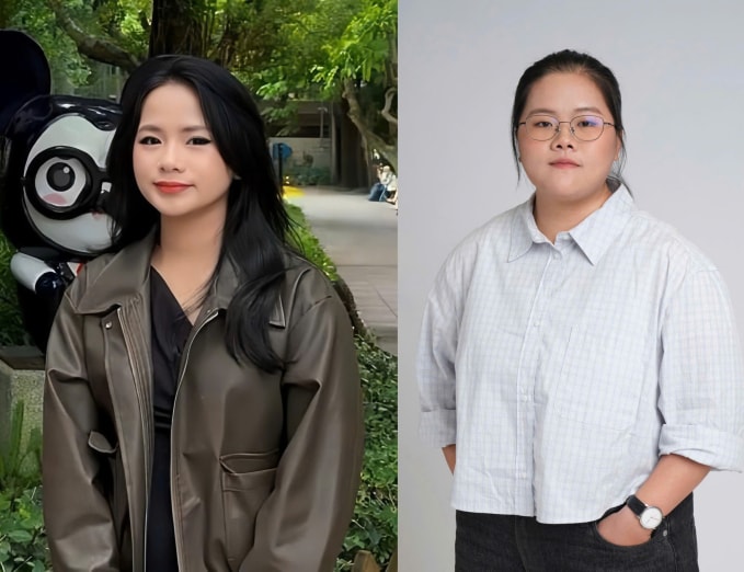 Hồng Phụng (trái) và Anh Thư (phải) là hai nữ sinh có điểm GPA tốt nghiệp 4/4 của Đại học Bách khoa TP HCM. Ảnh: Nhân vật cung cấp