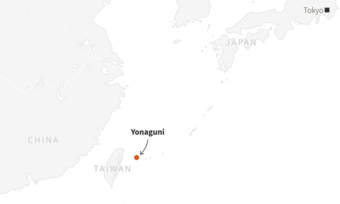 Vị trí đảo Yonaguni. Đồ họa: Reuters