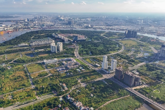 Bất động sản khu đô thị Thủ Thiêm. Ảnh: Quỳnh Trần