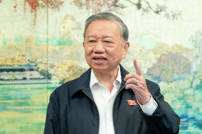 Tổng Bí thư Tô Lâm phát biểu tại tổ ở Quốc hội. Ảnh: Phạm Thắng