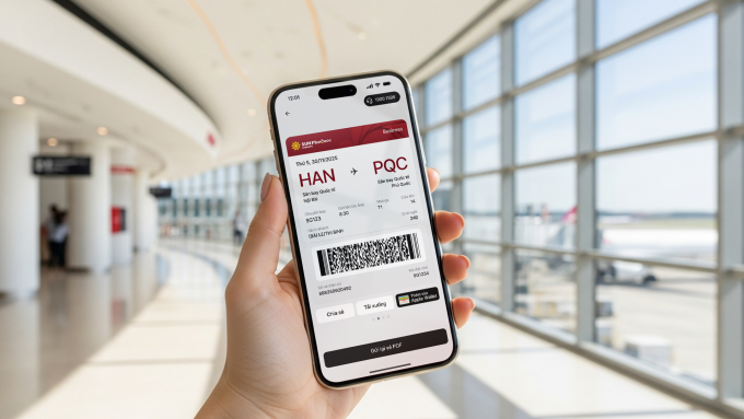 Giao diện ứng dụng Sun PhuQuoc Airways. Ảnh: Sun Group