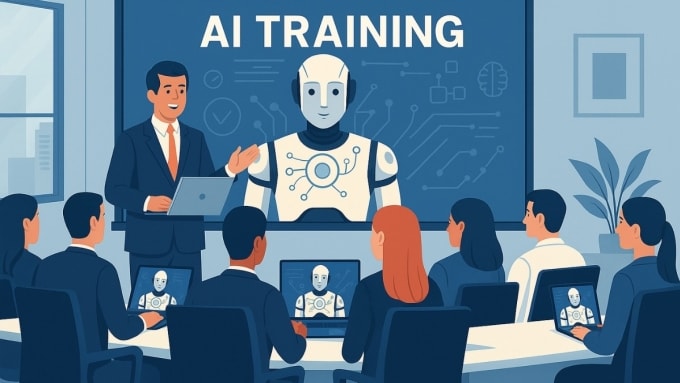 Minh họa doanh nghiệp ứng dụng AI trong quy trình làm việc. Ảnh: India Today