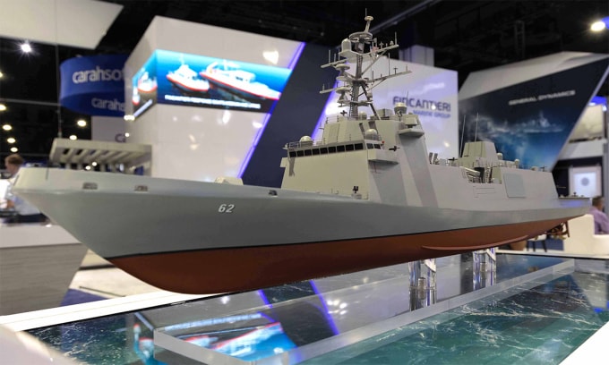 Mô hình hộ vệ hạm USS Constellation. Ảnh: Fincantieri Marinette Marine