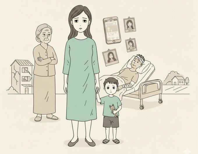 Phát hiện chồng có một người vợ nữa trước khi anh bị tai biến