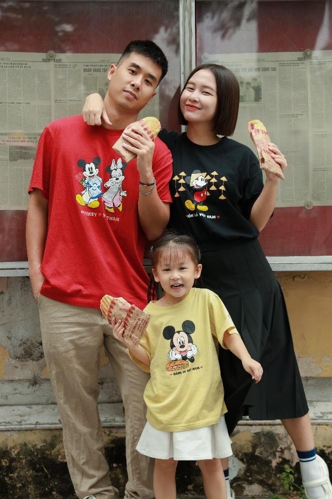 Các thiết kế gia đình trong BST UT Mickey Mouse. Ảnh: Uniqlo Việt Nam