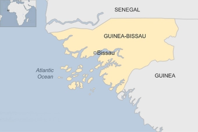 Vị trí Guinea-Bissau. Đồ họa: BBC