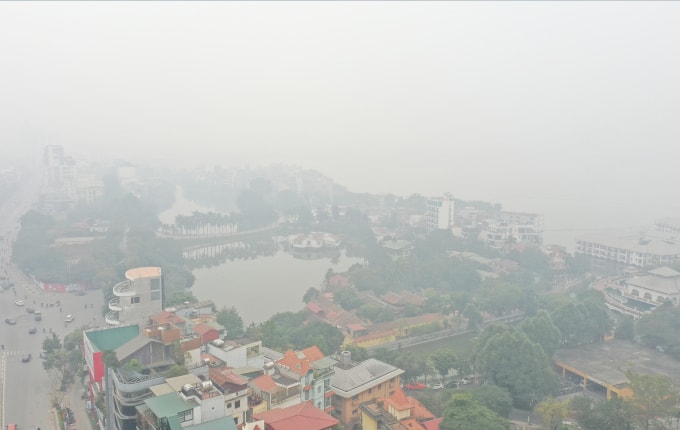 Ô nhiễm không khí ở Hà Nội năm 2023. Ảnh: Ngọc Thành
