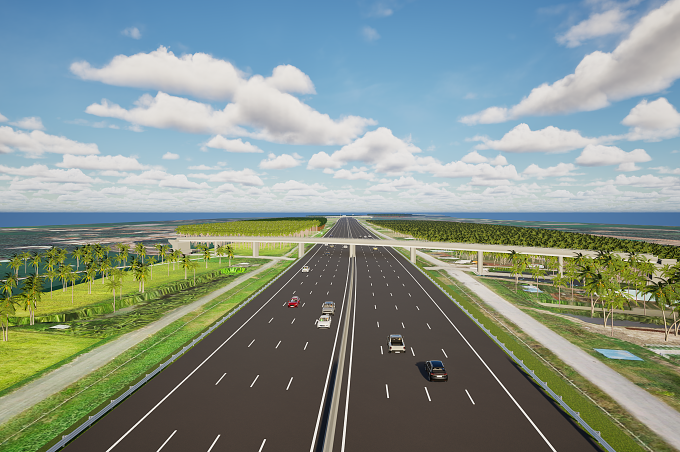 Phối cảnh đoạn cao tốc TP HCM - Trung Lương sau khi hoàn thành mở rộng. Ảnh: Đèo Cả