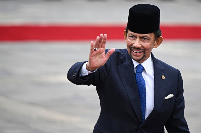 Quốc vương Brunei Hassanal Bolkiah tại Peru tháng 11/2024. Ảnh: AFP