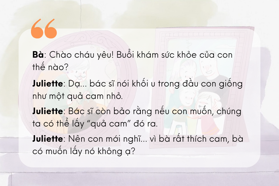 Cuộc điện thoại giữa cô bé Juliette và người bà