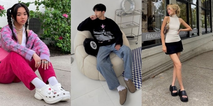 Nhiều cô gái yêu thích mốt giày xấu vì tôn chiều cao như giày cao gót nhưng vẫn dễ chịu. Nam thanh niên lựa chọn mốt này để đổi gió bên cạnh những kiểu dáng quen thuộc như sneakers, loafer. Ảnh: Pinterest
