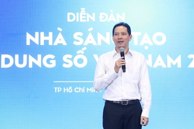 Ông Lê Quang Tự Do tham gia diễn đàn Vietnam iContent 2024. Ảnh: Quỳnh Trần
