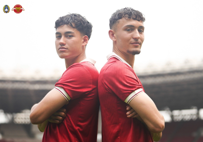 Hai cầu thủ Indonesia gốc Hà Lan là Rafael Struick (trái) và Ivar Jenner (phải) sẽ tham dự SEA Games 33 tại Thái Lan. Ảnh: PSSI.