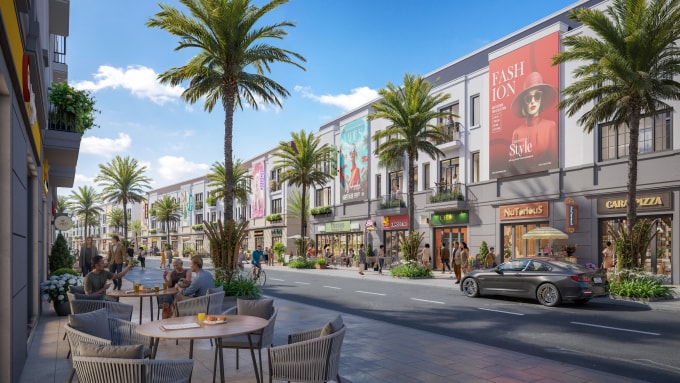 Shophouse Mekong District, mô hình thương phố tối ưu cho khai thác dòng tiền dịch vụ. Ảnh: N.H.O