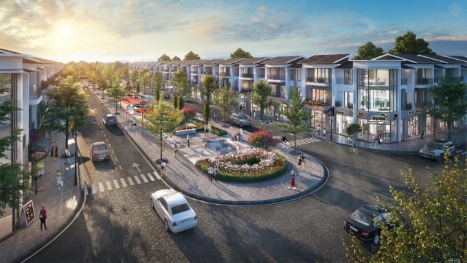 Phối cảnh tổng thể khu đô thị ROX Living Kiến Tường. Ảnh: ROX