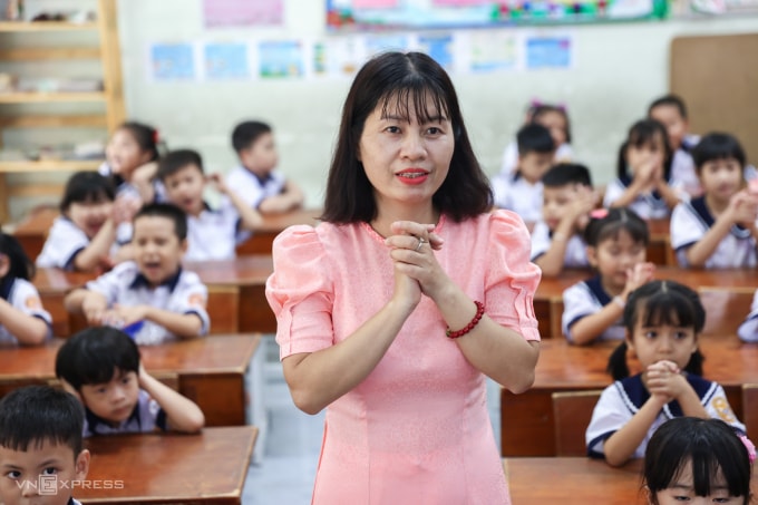 Học sinh trường tiểu học Bùi Văn Mới, phường Phước Long, TP HCM tháng 9/2025. Ảnh: Quỳnh Trần