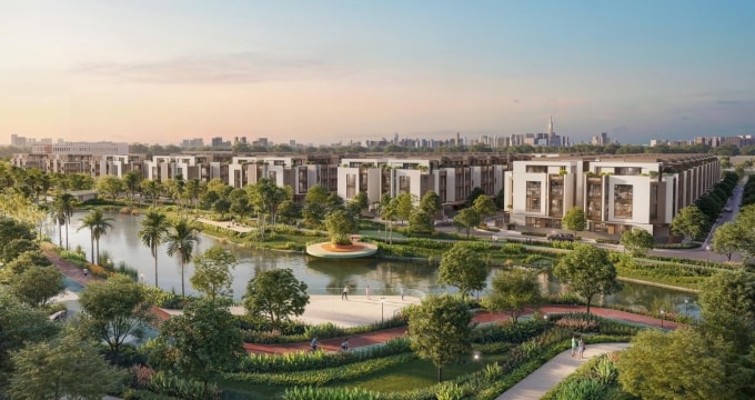 Phối cảnh không gian nội khu của bán đảo Sola. Ảnh: Masterise Homes