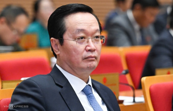 Ông Nguyễn Đức Trung tại kỳ họp HĐND thành phố Hà Nội hôm 13/11. Ảnh: Giang Huy