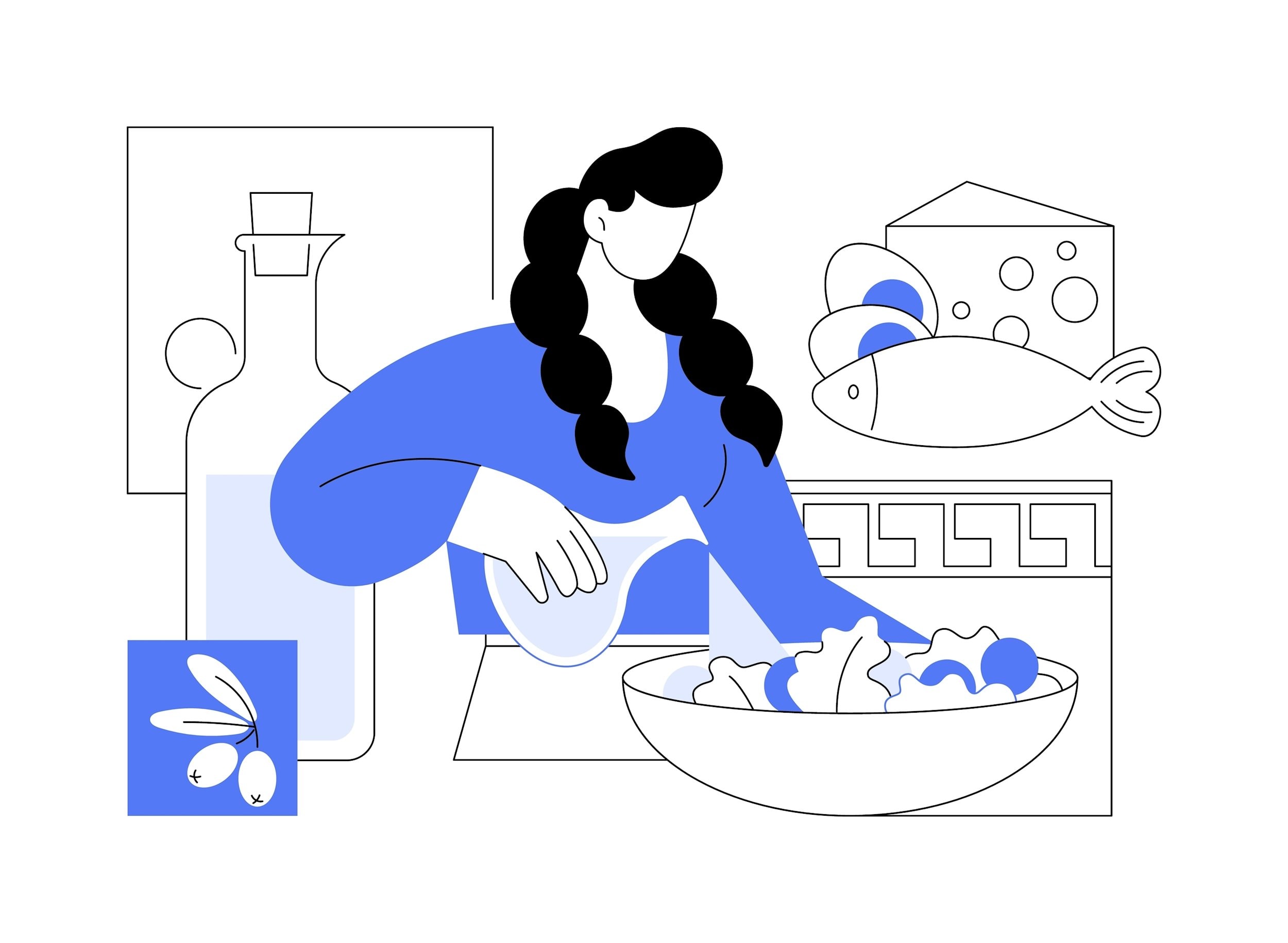 nấu ăn theo chế độ địa trung hải