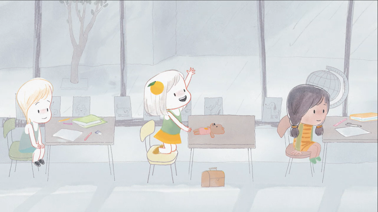 trong đầu con có một quả cam