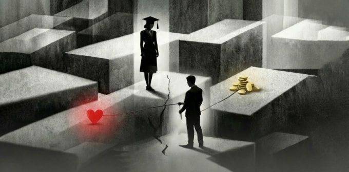 Nam giới Trung Quốc dễ ngoại tình khi vợ có trình độ học vấn cao nhưng thu nhập thấp hơn chồng, theo nghiên cứu. Ảnh minh họa: Gary Waters/Fanatic Studio/VCG