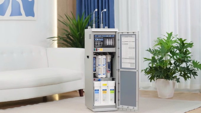 Bên trong bộ phận lọc của máy. Ảnh: Hòa Phát