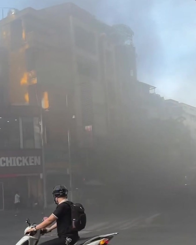 Thời điểm hoả hoạn xảy ra. Ảnh: Người dân cung cấp