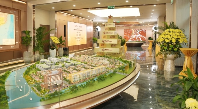 Sảnh chờ T&T Homes Sales Gallery tại TP HCM được thiết kế sang trọng, hiện đại. Ảnh: T&T Group