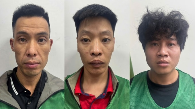 Ba người trong số các nghi phạm bị bắt giữ. Ảnh: Công an cung cấp