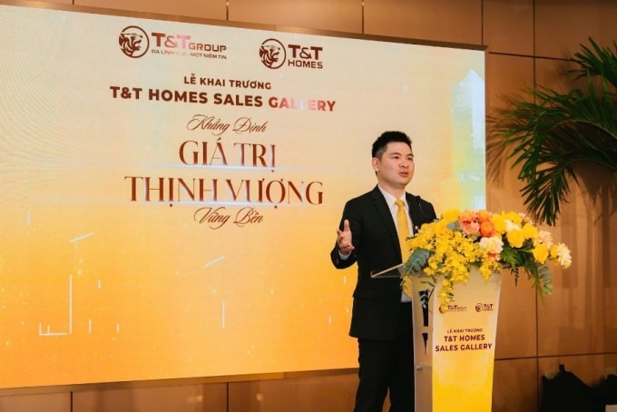 Ông Đỗ Vinh Quang, Phó chủ tịch HĐQT Tập đoàn T&T Group, Chủ tịch HĐQT T&T Homes nhấn mạnh về quy mô phát triển trong tương lai của T&T Homes tại khu vực phía nam.
