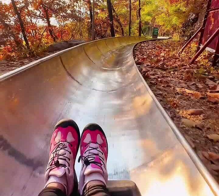 Khách Việt chơi máng trượt từ đỉnh Vạn Lý Trường Thành