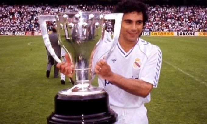 Hugo Sanchez là cây săn bàn chính của Real, trước khi Raul Gonzalez xuất hiện. Ảnh: EFE.